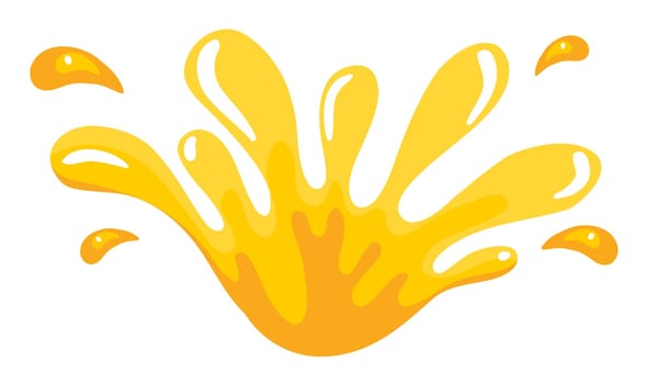 illustration of yellow color splash on a white background
