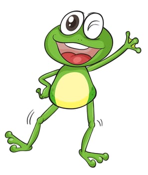illustration of a frog on a white background