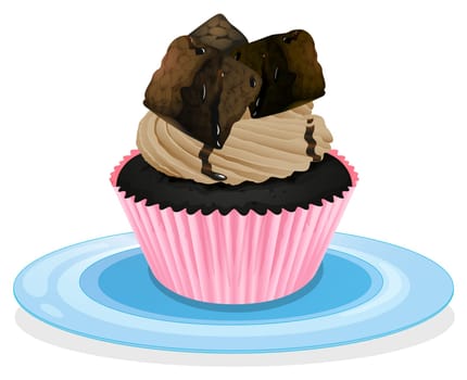 illustration of a cupcake on a white background