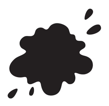 illustration of a black color splash on a white background