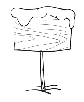 illustration of a board sketch on white background