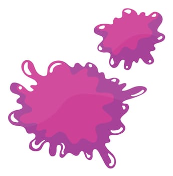 illustration of a pink color splash on a white background