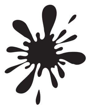 illustration of a black color splash on a white background