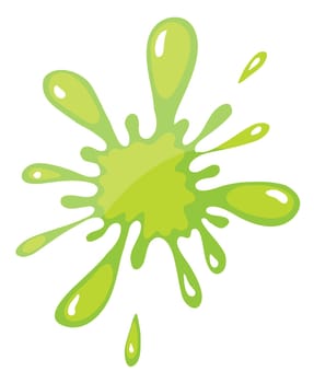 illustration of a green color splash on a white background
