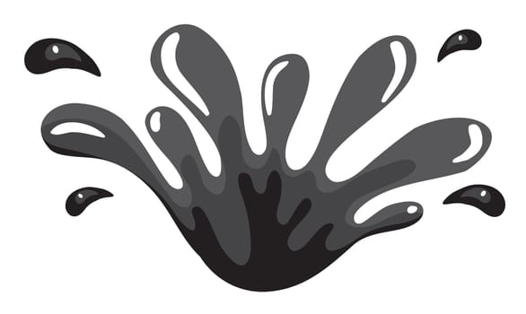 illustration of a black color splash on a white background