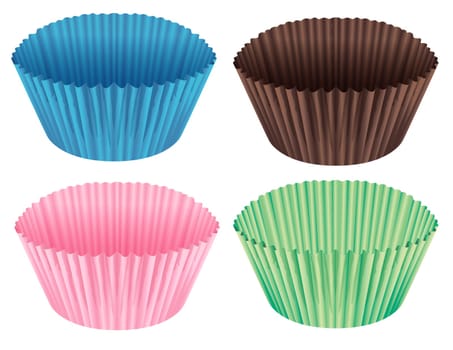 illustration of cups on a white background