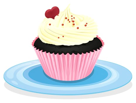 illustration of a cupcake on a white background