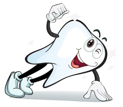 illustration of a tooth on a white background