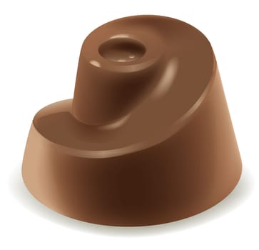 illustration of a chocolate on a white background