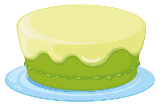 Illustration of an isolated a cake on a white background