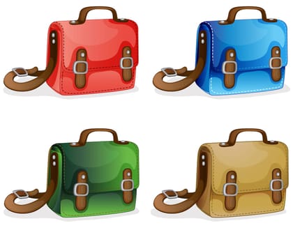 illustration of bags on a white background
