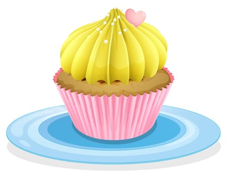 illustration of a cupcake on a white background