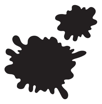 illustration of a black color splash on a white background