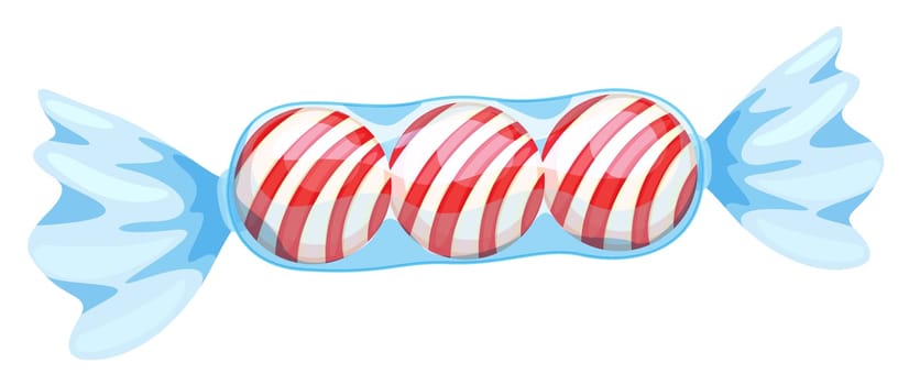 illustration of a red candy on a white background