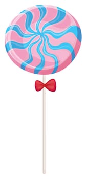 illustration of a pink candy sweet on a white background