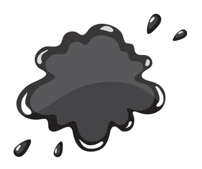 illustration of a black color splash on a white background