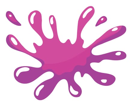 illustration of a pink color splash on a white background