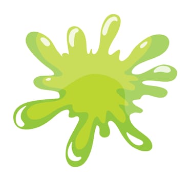 illustration of a green color splash on a white background