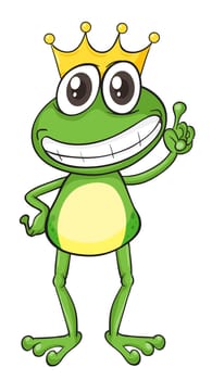 illustration of a frog on a white background