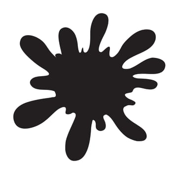 illustration of a black color splash on a white background