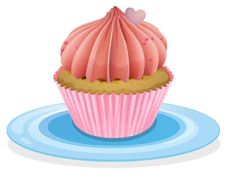 illustration of a cupcake on a white background