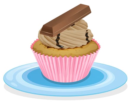 illustration of a cupcake on a white background