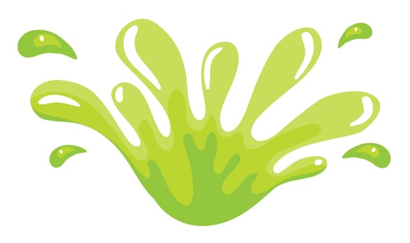 illustration of a green color splash on a white background