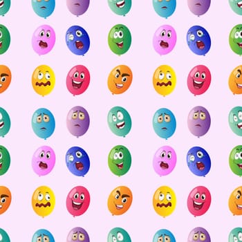 illustration of balloons on a pink background