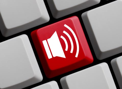 Speaker icon on keyboard