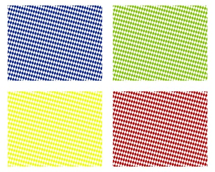 Diamond pattern in blue,green,yellow and red