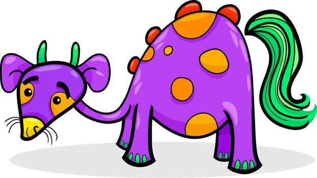 Cartoon Illustration of Funny Fantasy or Fairytale Character Creature