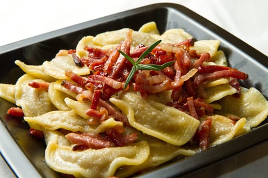 typical type of italian ravioli called casoncelli