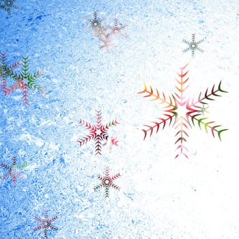 Abstract 3D Snowflakes Design for adv or others purpose use