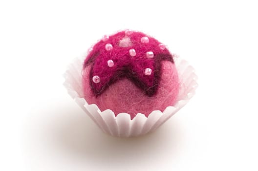 colorful felt praline
