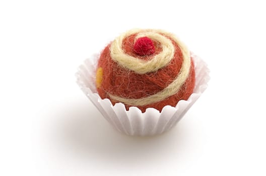 colorful felt praline