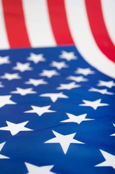 Flag of United States of America - USA Flag Drapery Background - Shallow Depth of Field
