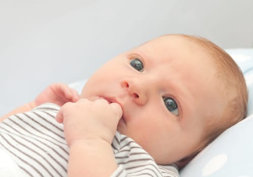 Newborn Baby With Open Eyes
