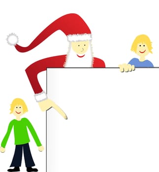 Santa Claus with copy space