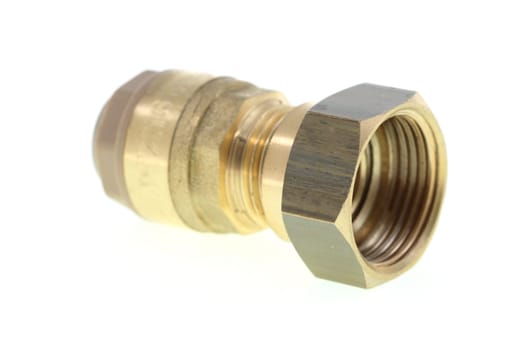 details of plumbing fittings isolated on white background