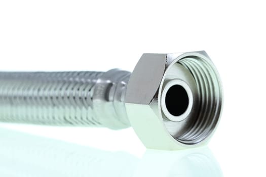 details of plumbing fittings isolated on white background