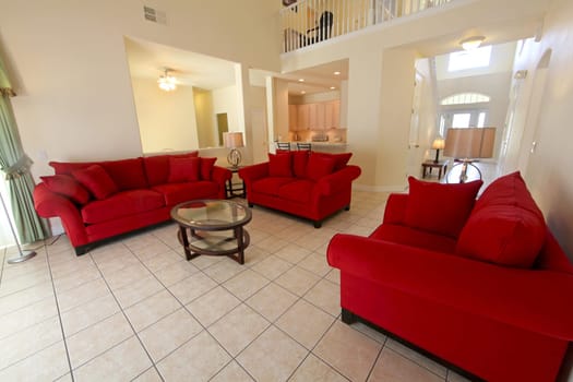 An interior shot of a Living Room in a Home