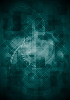 Dark green tech background. Eps 10 vector