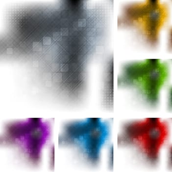 Set of hi-tech vector backgrounds