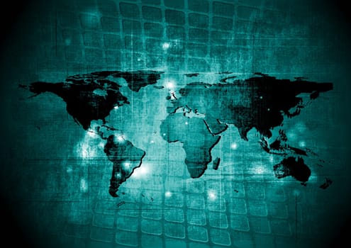 Grunge vector map background