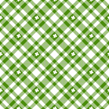 Shamrock on Plaid Tablecloths Pattern - Endless