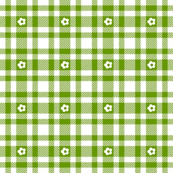 Flowers on Plaid Tablecloths Pattern - Endless