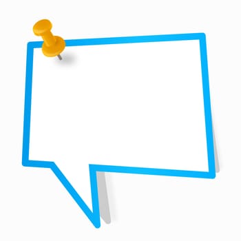 Speech bubble pinned angularly