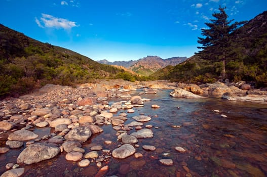 Fango river in west Corsica - France