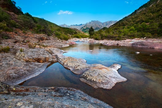 Fango river in west Corsica - France