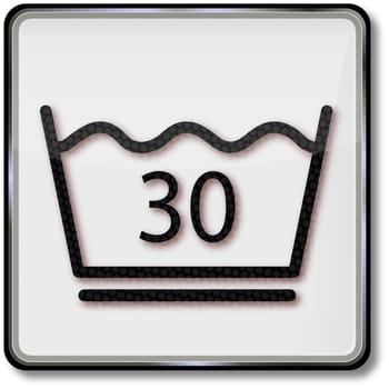 Textile Care Symbol 30 Degrees